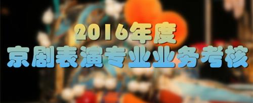 精品操逼网站国家京剧院2016年度京剧表演专业业务考...